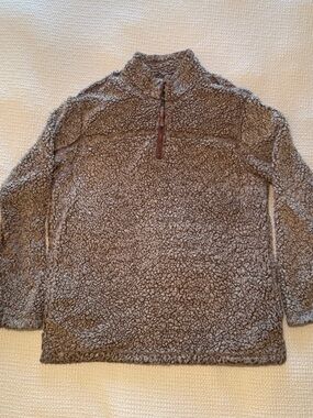 Alpine Sherpa | Sherpa Half-Zip Pullover Jacket | Size = L